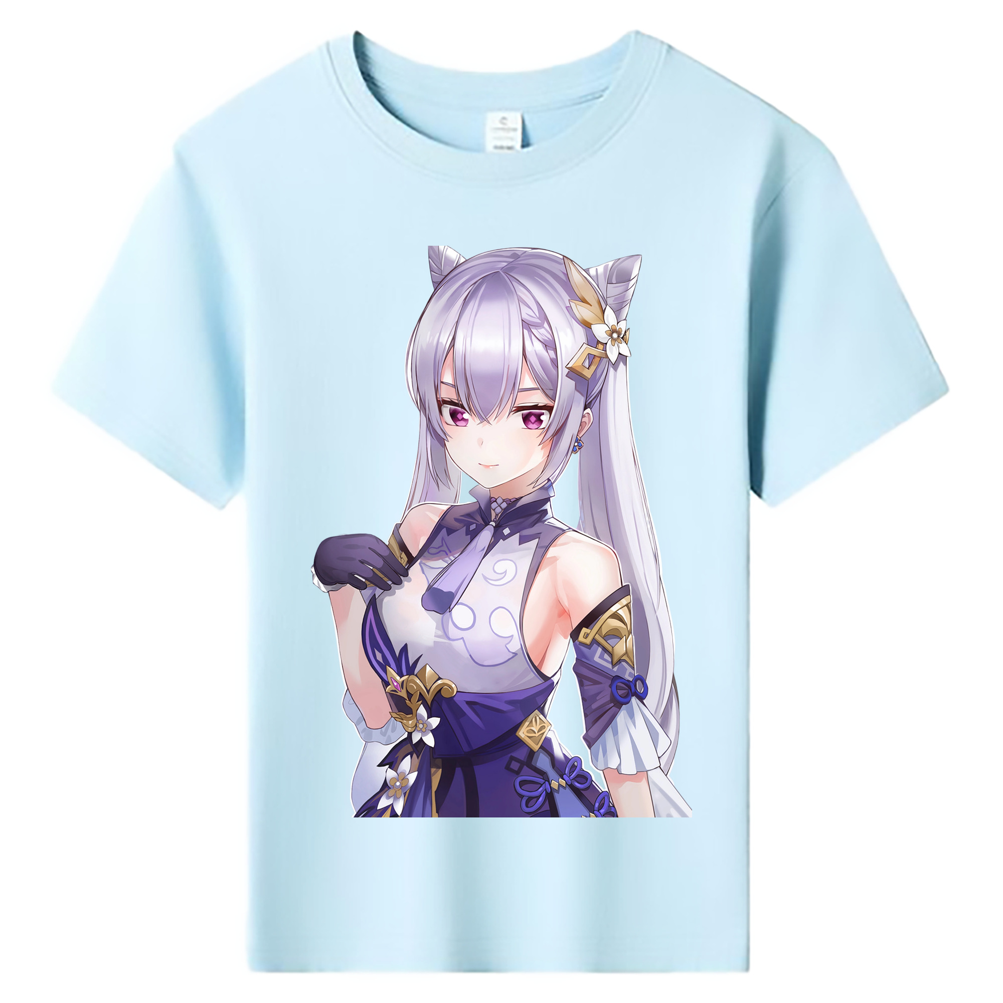 げんし神 刻晴 こくせい genshin Kokusei 綿100％キッズTシャツ（フロントプリント）